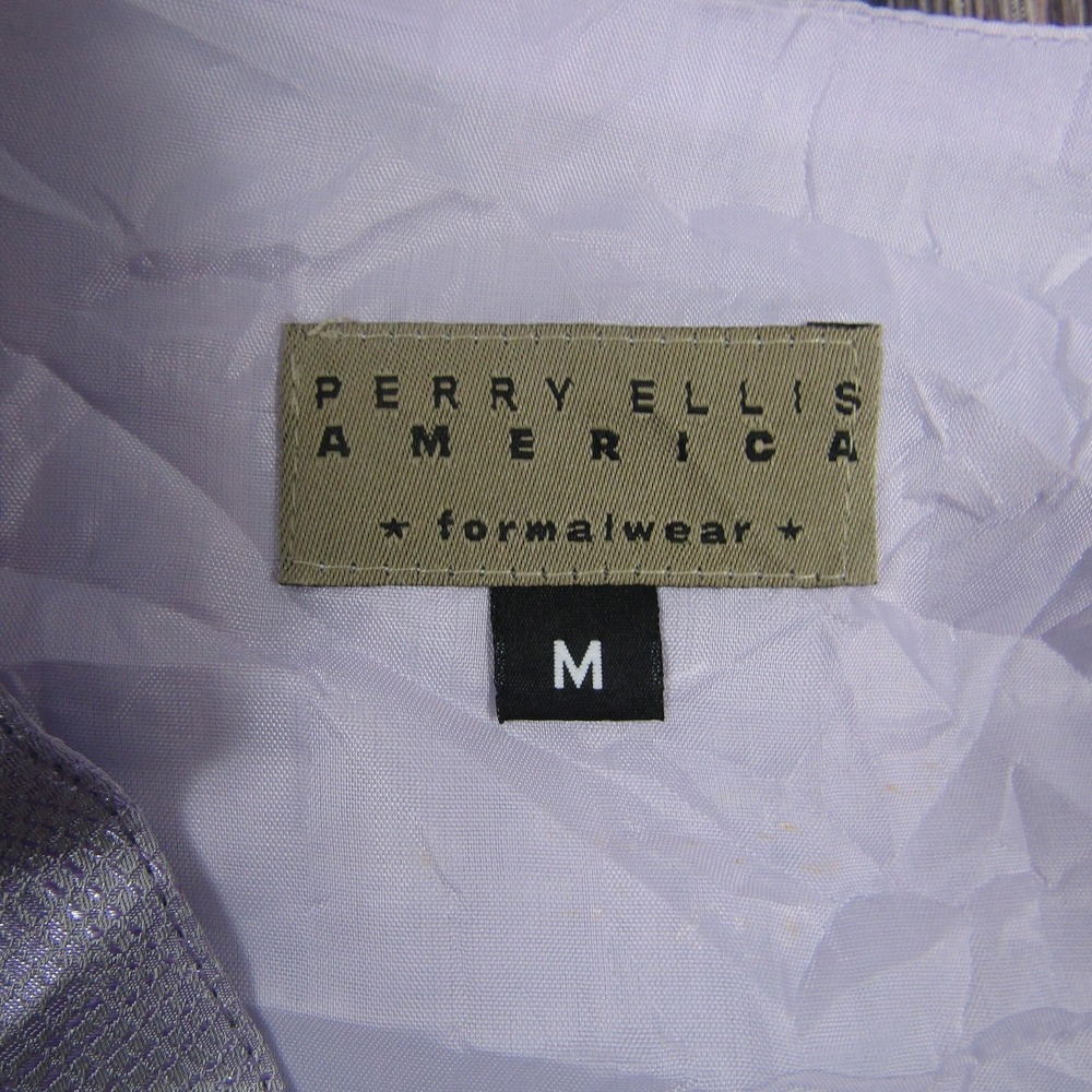 Suit Vest Perry Ellis America Mens M Purple Solid Polyester Tuxedo Formal - Picture 2 of 5